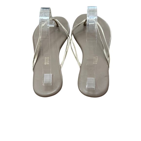 Tkees Leather Double Strap Flip Flop Sandals Size 11 taupe - Picture 3 of 8